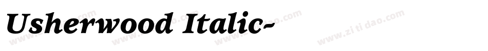 Usherwood Italic字体转换